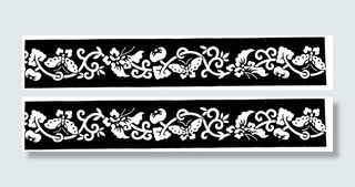 蝴蝶花边花纹矢量图免费下载