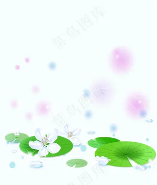 清新淡雅花朵移门图