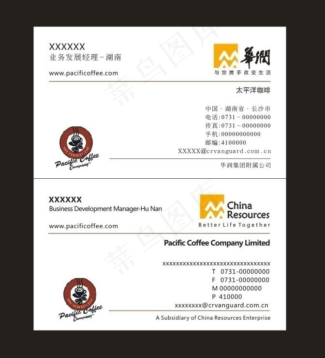 华润万家 太平洋咖啡图片cdr矢量模版下载