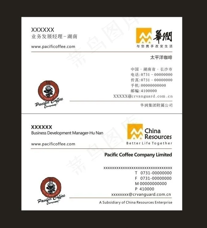 华润万家 太平洋咖啡图片cdr矢量模版下载