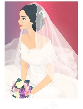 矢量婚礼人物115