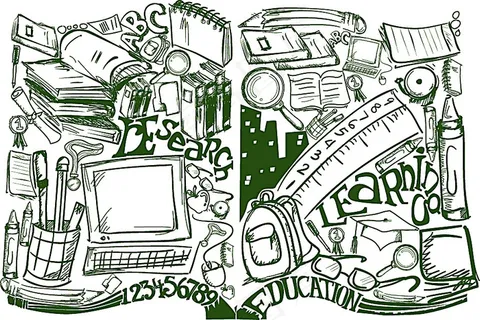 卡通学校插画素材 卡通学校插画素材