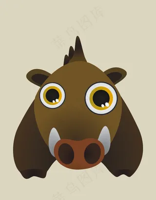 卡通动物简笔插画广告设计素材