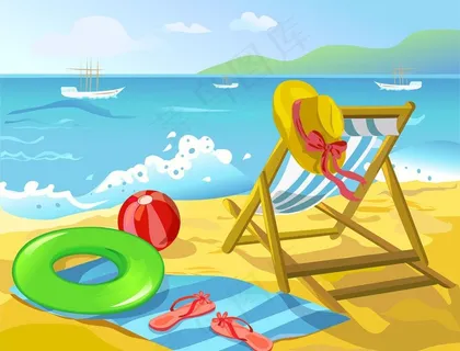 夏季热带度假背景图片