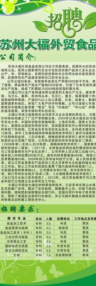 苏州大福招聘简章展板图片cdr矢量模版下载