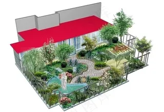 花园景观设计效果图图片