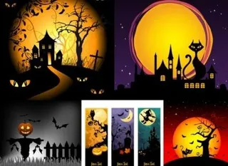 万圣节恐怖卡通插画