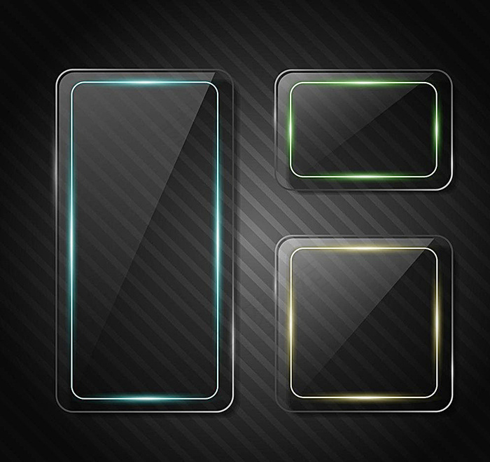 玻璃材质标签标识素材图片