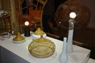 创意竹编灯具图片