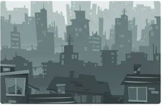 一款灰色城市建筑剪影矢量素材