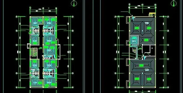 住宅楼地板采暖工程图