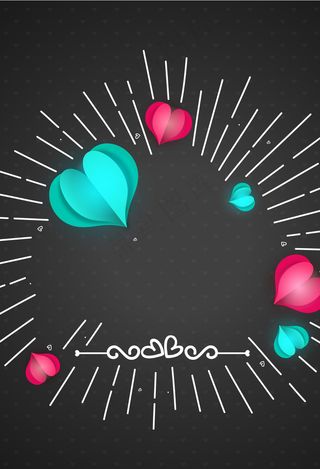 红色恋爱浪漫心形海报背景图