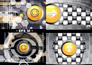 Web样式的技术背景矢量素材