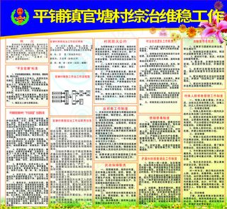 综治制度 综治维稳展板图片