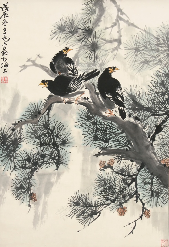 古木鸣寒鸟