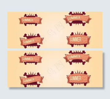 标题背景矢量图