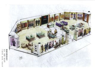 卖场手绘效果图