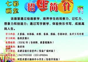 画室招生简介展板图片