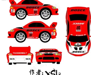 赛车不干胶设计资料05图片