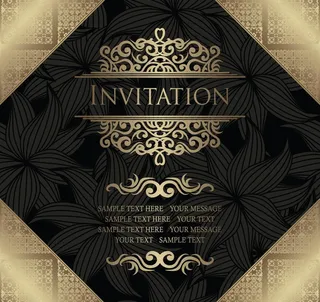 欧式金色花纹图片