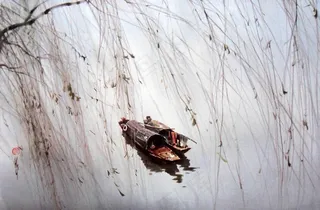 水彩画 湘江小景图片