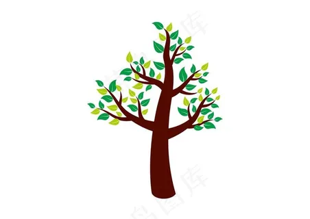 卡通树矢量图