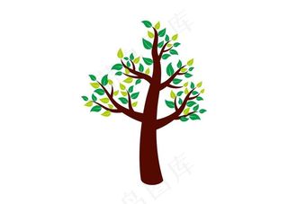 卡通树矢量图