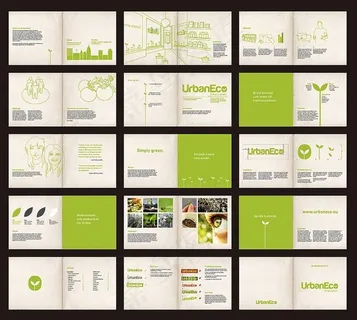 清爽环保画册设计矢量素材