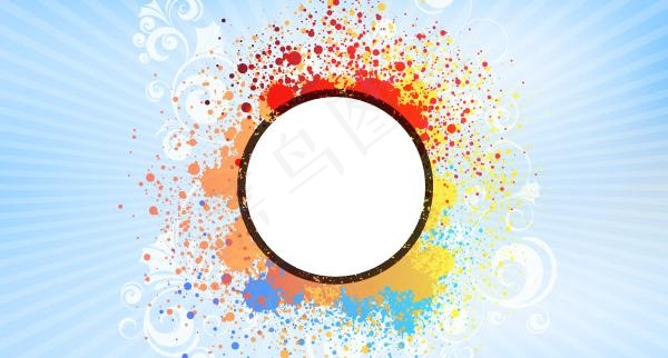 五彩缤纷的旗帜背景空白eps,ai矢量模版下载