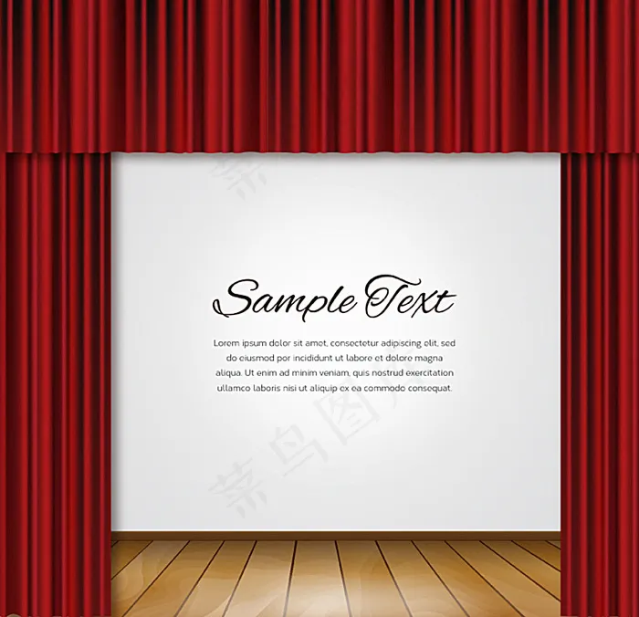 舞台幕布图片ai矢量模版下载