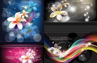 梦想的花和漂亮的背景矢量