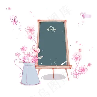 牵牛花与雏菊矢量图