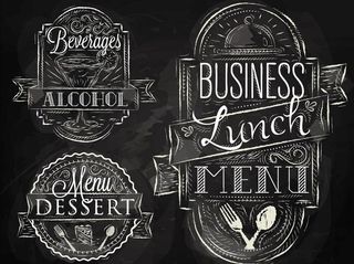 英文水绘字体菜单图片