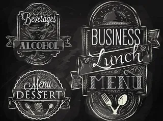 英文水绘字体菜单图片