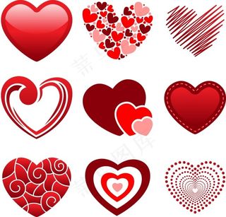 创意情人节爱心设计矢量图