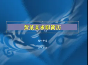 祥云背景简历PPT模版预览图
