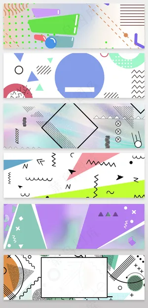 孟菲斯几何banner背景模板