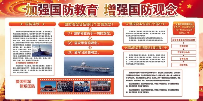 增强国防教育宣传展板素材(7087X3543(DPI:150))psd模版下载