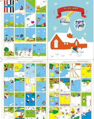 多款卡通移门图案图片