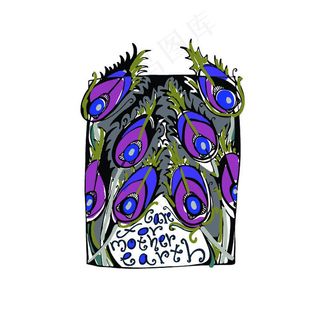 孔雀羽毛 AI  矢量图