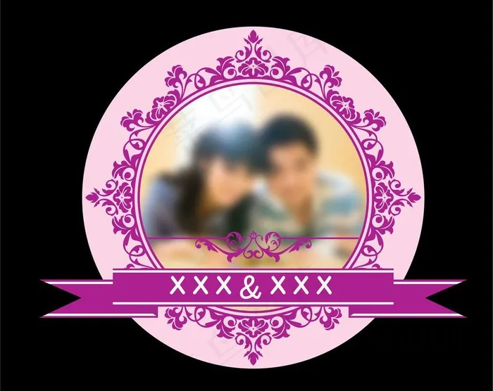 婚礼牌图片ai矢量模版下载