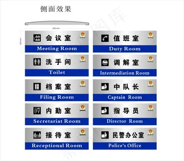 办公室指示牌 交警 警察