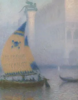 帆船油画图片