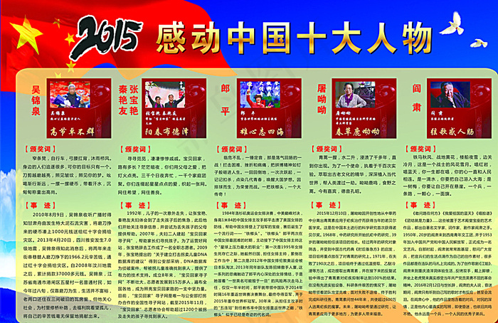 2015感动中国十大人物图片