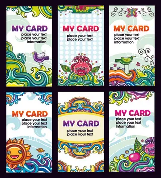 漫画插图丰富多彩的世界01个向量