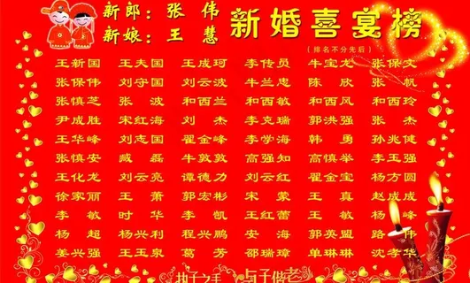 结婚喜宴榜图片