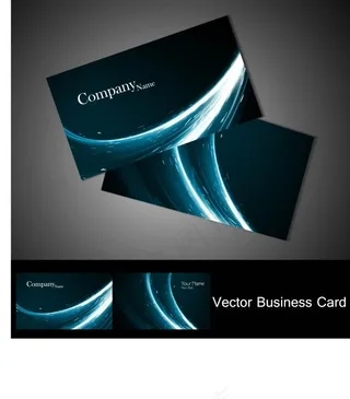 纯黑炫彩名片模板