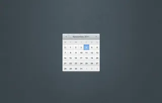 灰色日历PSD素材