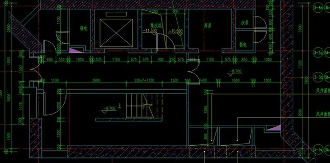黄埔雅苑 地下一 二层筒体放大平面...