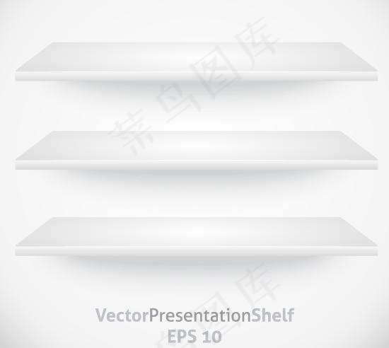 展示层板橱窗矢量素材三